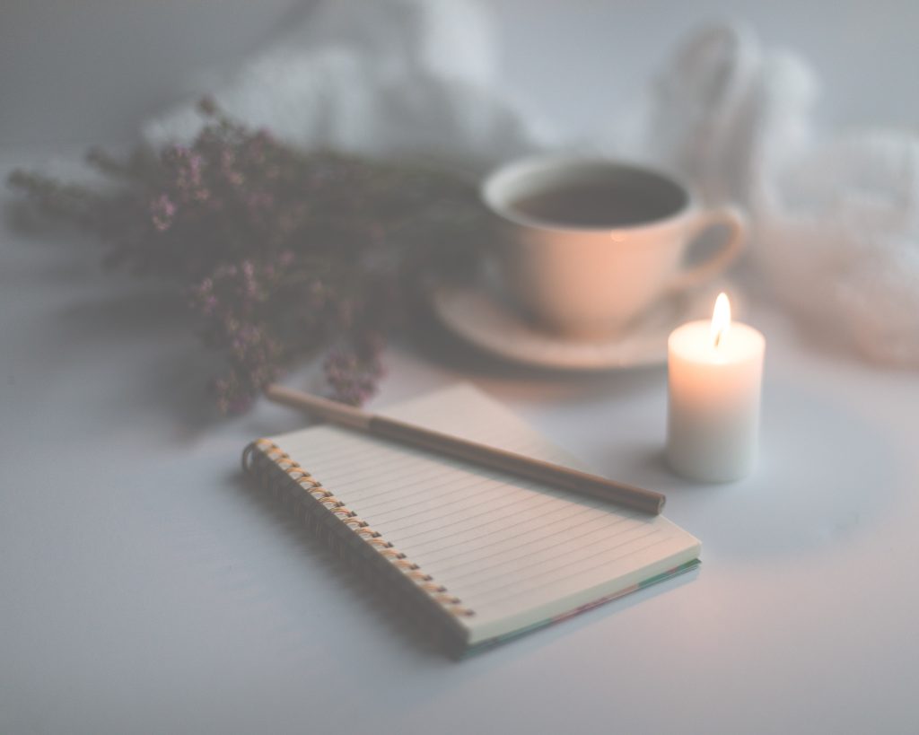 Journal candle coffee cup